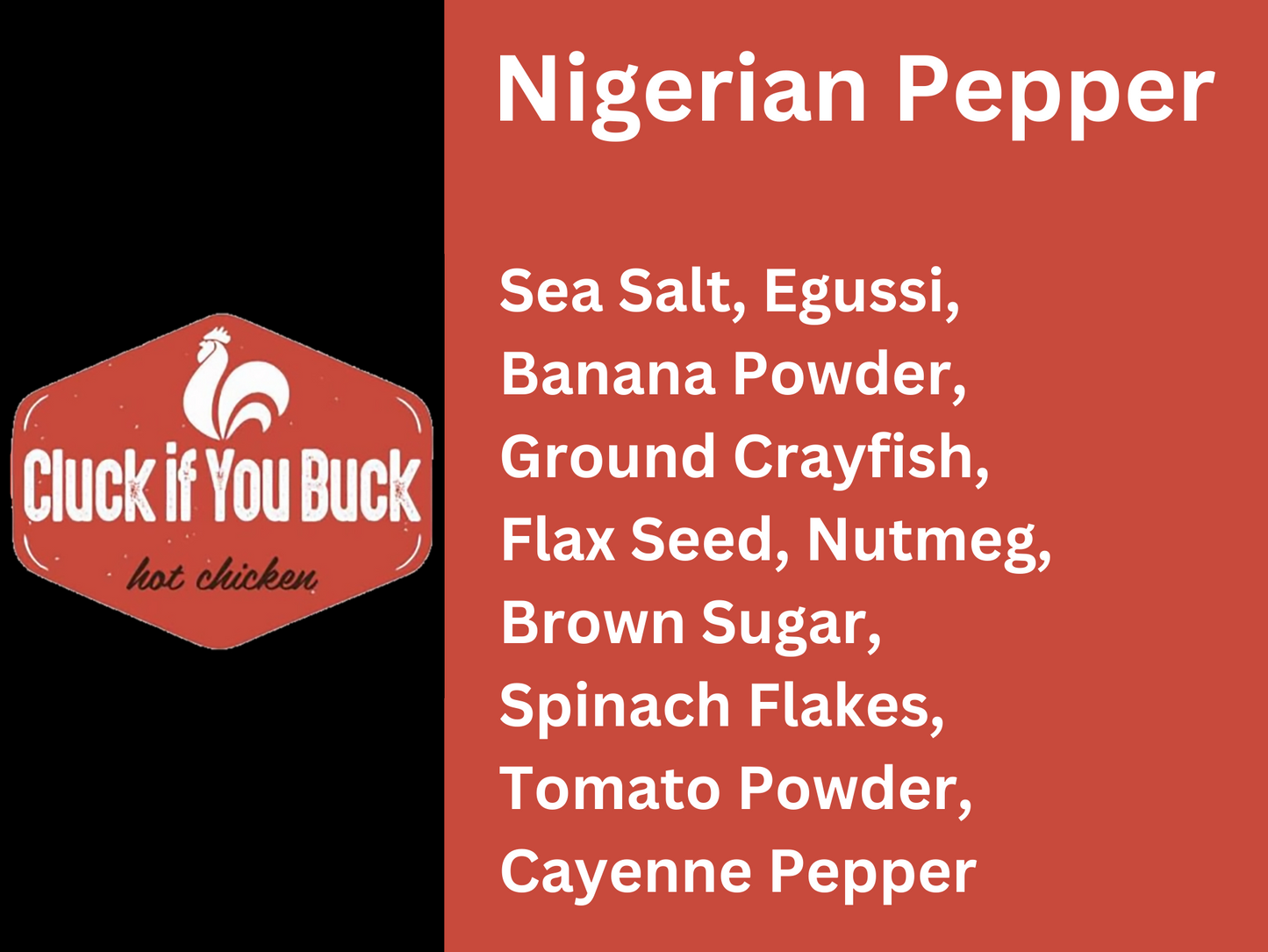 Cluck If You Buck - Nigerian Pepper - Sweet Heat Sea Salt - 12 Pack - Restaurant Bundle