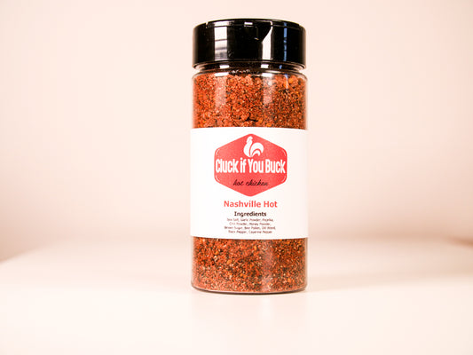 Cluck If You Buck - Nashville Hot - Sweet Heat Sea Salt, All-Purpose Chicken, Rib, Brisket, Greens, Tofu, Pork BBQ Rubs and Spices for Frying, Smoking and Grilling - No MSG, Gluten Free