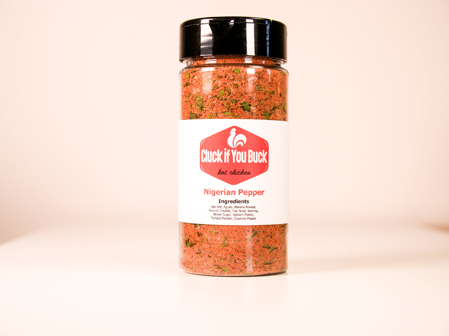 Cluck If You Buck - Nigerian Pepper - Sweet Heat Sea Salt, All-Purpose Chicken, Rib, Brisket, Greens, Tofu, Pork BBQ Rubs and Spices for Frying, Smoking and Grilling - No MSG, Gluten Free